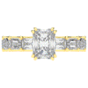 3.75CT.TW RADIANT LAB DIAMOND SOLITAIRE ENGAGEMENT RING