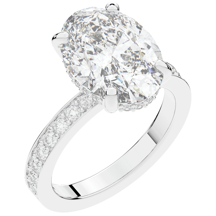 4.30CT.TW OVAL LAB DIAMOND BAND ENGAGEMENT RING