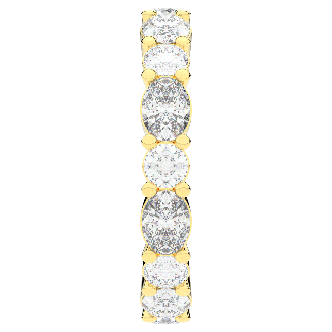 2.80CT.TW OVAL AND ROUND LAB DIAMOND ETERNITY WEDDING BAND - Nazarelle