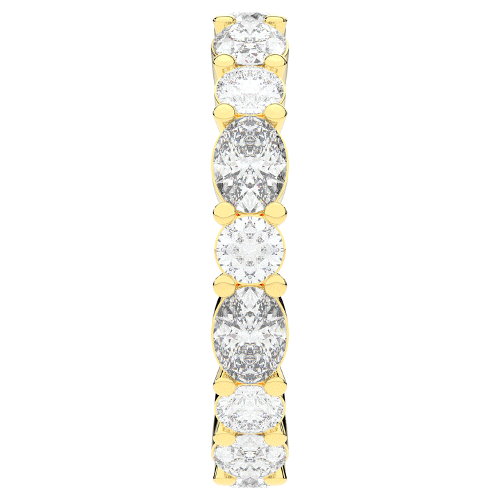 2.80CT.TW OVAL AND ROUND LAB DIAMOND ETERNITY WEDDING BAND - Nazarelle