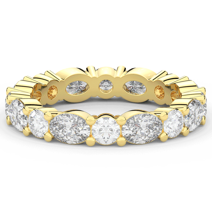 2.80CT.TW OVAL AND ROUND LAB DIAMOND ETERNITY WEDDING BAND - Nazarelle