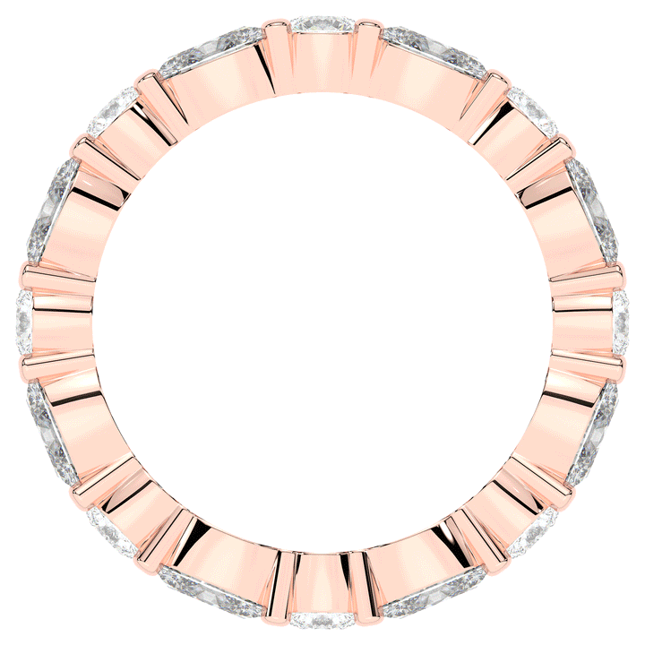 2.80CT.TW OVAL AND ROUND LAB DIAMOND ETERNITY WEDDING BAND - Nazarelle