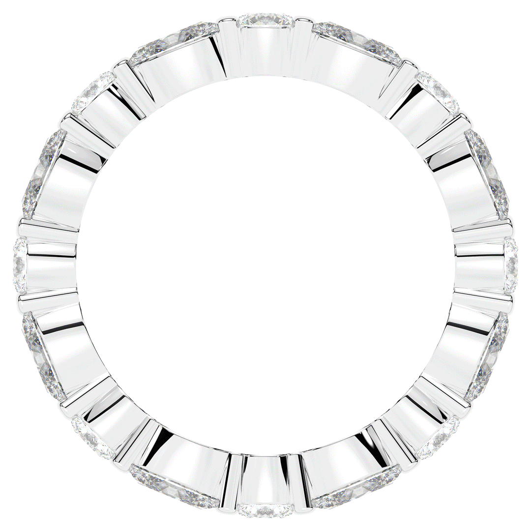 2.80CT.TW OVAL AND ROUND LAB DIAMOND ETERNITY WEDDING BAND - Nazarelle