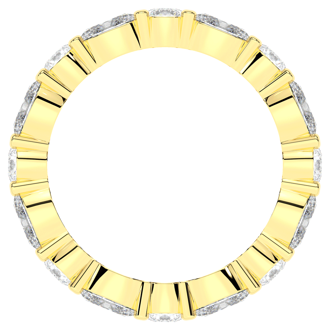 2.80CT.TW OVAL AND ROUND LAB DIAMOND ETERNITY WEDDING BAND - Nazarelle