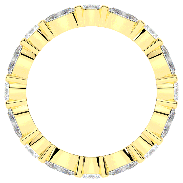 2.80CT.TW OVAL AND ROUND LAB DIAMOND ETERNITY WEDDING BAND - Nazarelle