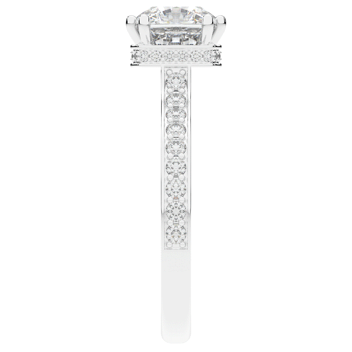 2.60CT.TW CUSHION LAB DIAMOND SOLITAIRE ENGAGEMENT RING