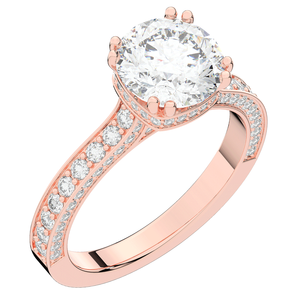 2.60CT.TW ROUND LAB DIAMOND SOLITAIRE ENGAGEMENT RING