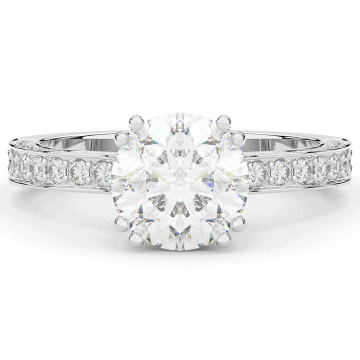 2.60CT.TW ROUND LAB DIAMOND SOLITAIRE ENGAGEMENT RING