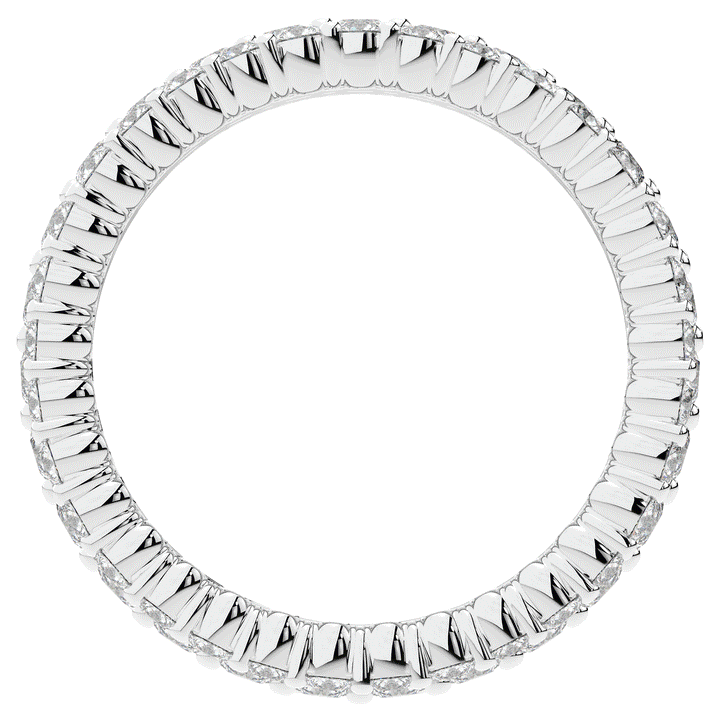 2.30CT.TW 3 ROW ROUND LAB DIAMOND ETERNITY WEDDING BAND