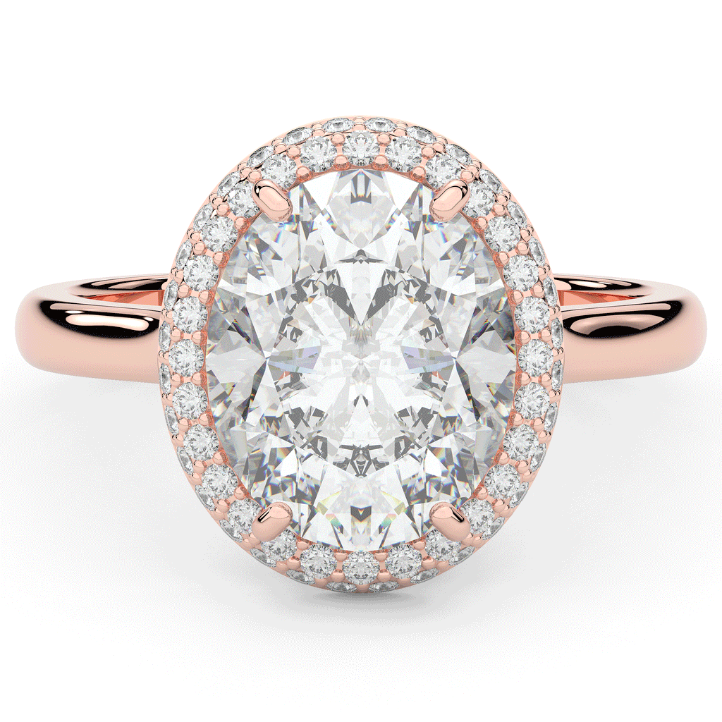 4.40CT.TW OVAL LAB DIAMOND HALO ENGAGEMENT RING