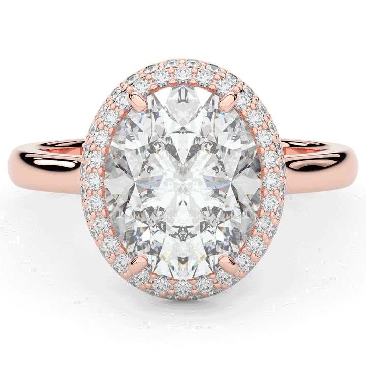 4.40CT.TW OVAL LAB DIAMOND HALO ENGAGEMENT RING