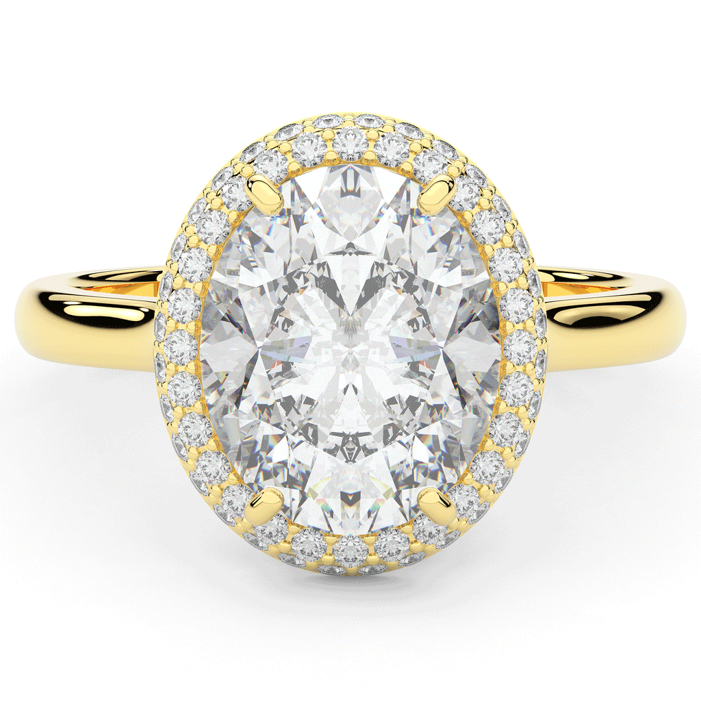 4.40CT.TW OVAL LAB DIAMOND HALO ENGAGEMENT RING