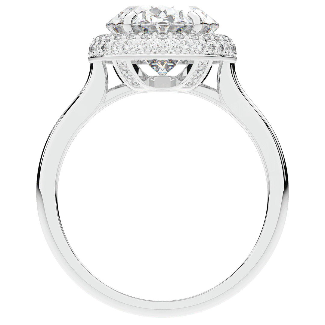 4.40CT.TW OVAL LAB DIAMOND HALO ENGAGEMENT RING