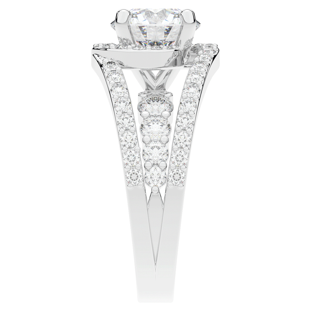 3.30CT.TW ROUND LAB DIAMOND ENGAGEMENT RING