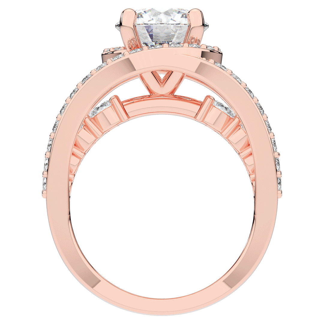 3.30CT.TW ROUND LAB DIAMOND ENGAGEMENT RING