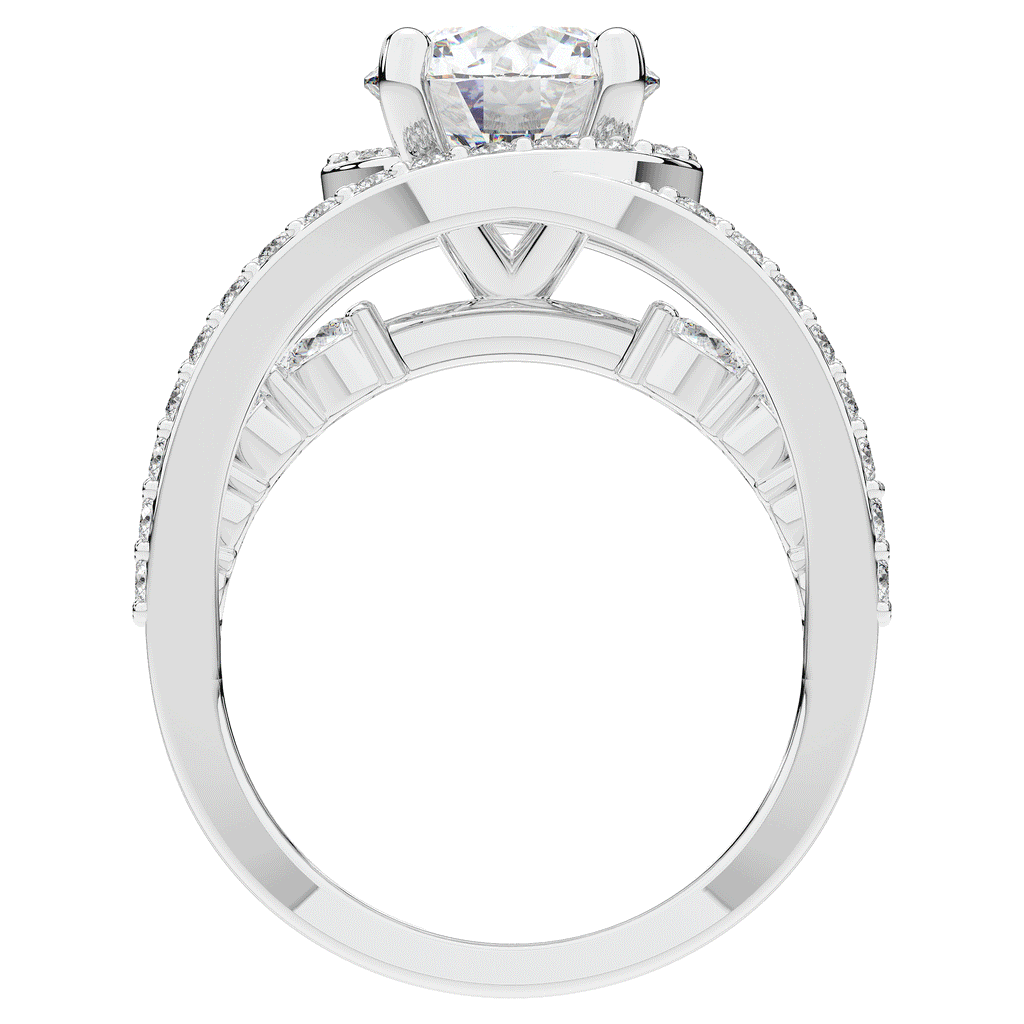 3.30CT.TW ROUND LAB DIAMOND ENGAGEMENT RING