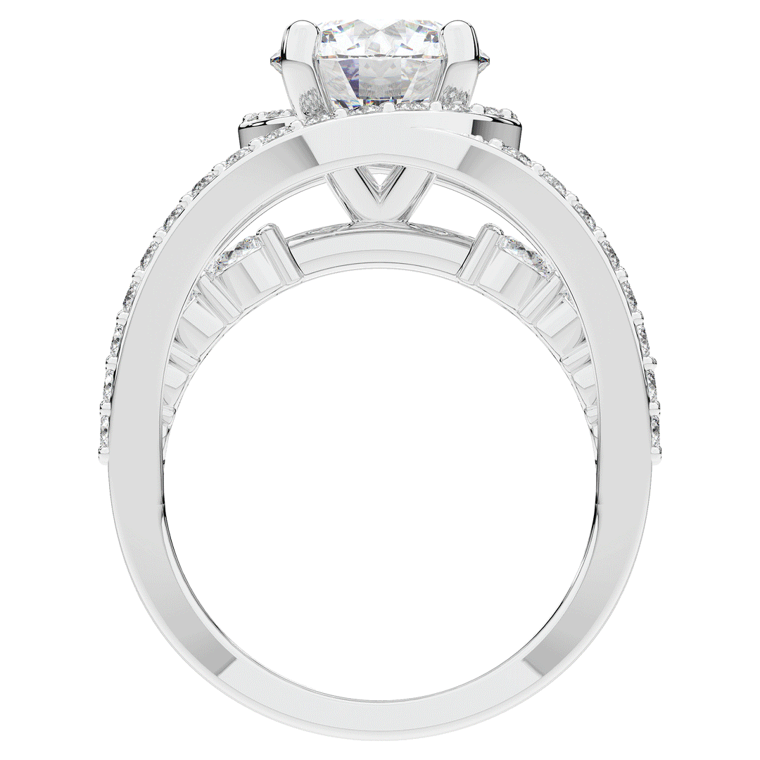 3.30CT.TW ROUND LAB DIAMOND ENGAGEMENT RING