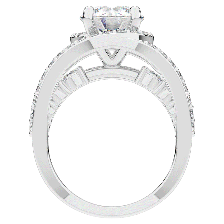 3.30CT.TW ROUND LAB DIAMOND ENGAGEMENT RING