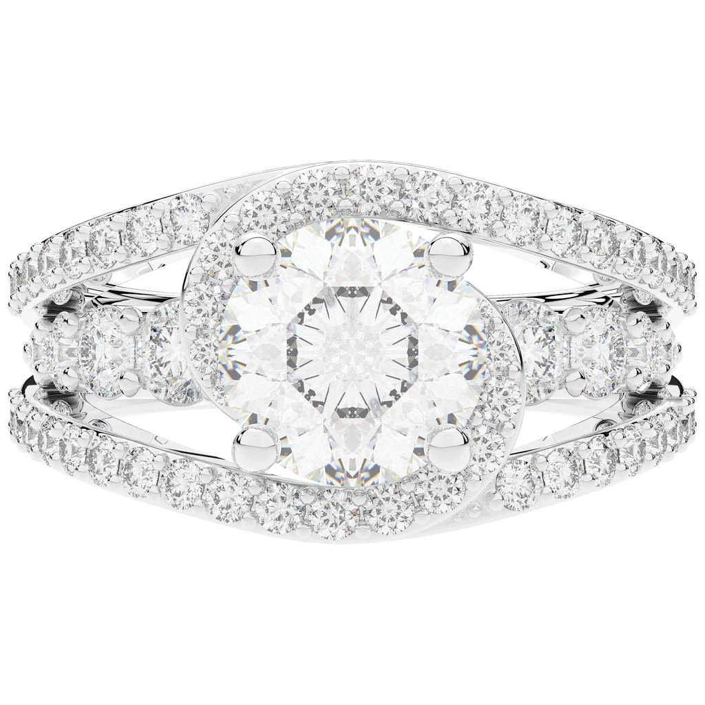 3.30CT.TW ROUND LAB DIAMOND ENGAGEMENT RING