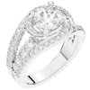 3.30CT.TW CUSHION LAB DIAMOND ENGAGEMENT RING