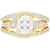 3.30CT.TW CUSHION LAB DIAMOND ENGAGEMENT RING