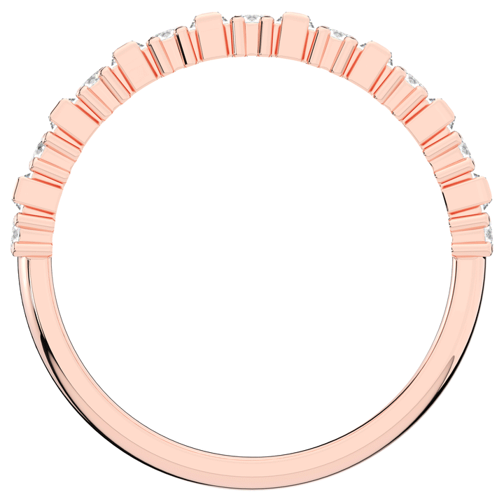 0.75CT.TW BAGUETTE AND ROUND LAB DIAMOND ETERNITY WEDDING BAND