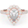 3.10CT.TW PEAR LAB DIAMOND HALO ENGAGEMENT RING