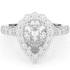 3.10CT.TW PEAR LAB DIAMOND HALO ENGAGEMENT RING