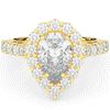 3.10CT.TW PEAR LAB DIAMOND HALO ENGAGEMENT RING