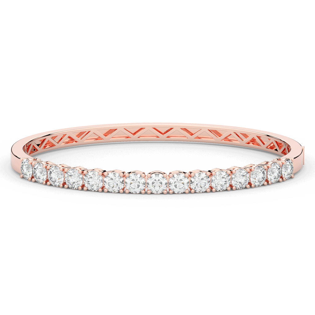 4.70CT.TW ROUND LAB DIAMOND BANGLE