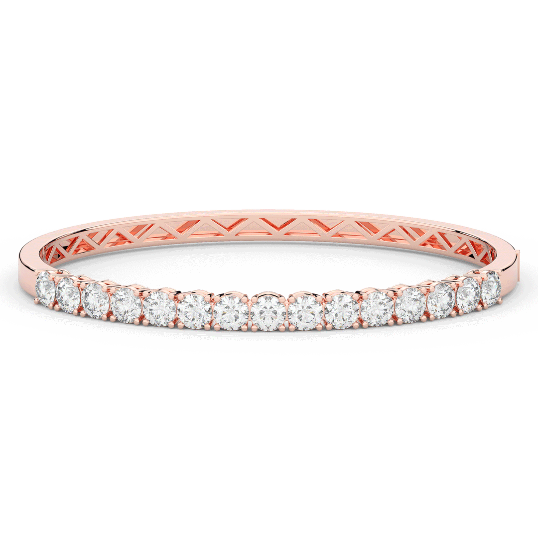 4.70CT.TW ROUND LAB DIAMOND BANGLE