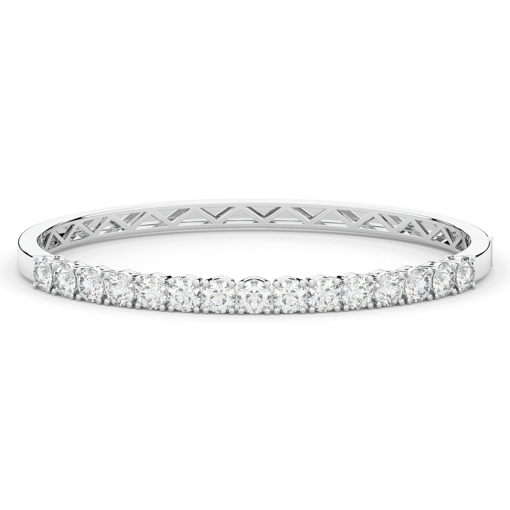 4.70CT.TW ROUND LAB DIAMOND BANGLE