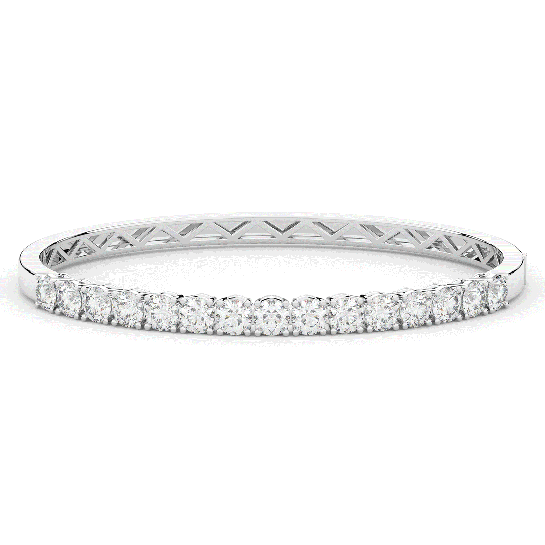 4.70CT.TW ROUND LAB DIAMOND BANGLE