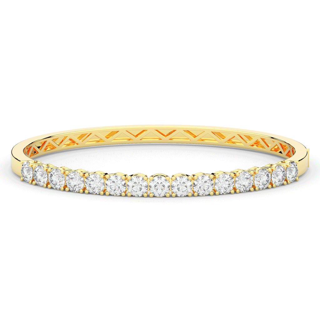 4.70CT.TW ROUND LAB DIAMOND BANGLE