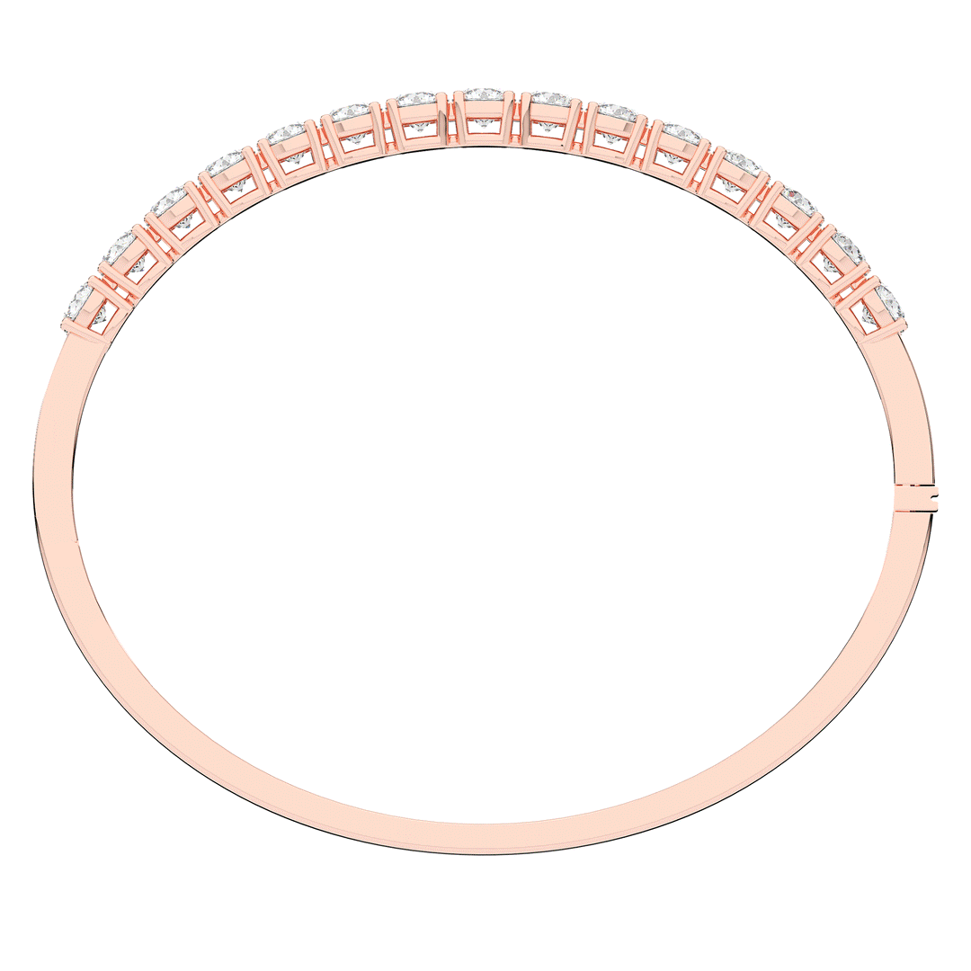 4.70CT.TW ROUND LAB DIAMOND BANGLE