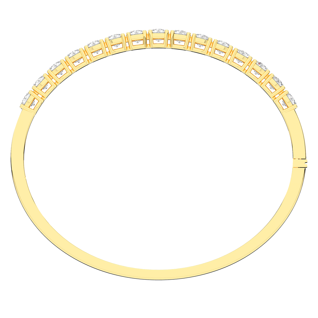 4.70CT.TW ROUND LAB DIAMOND BANGLE