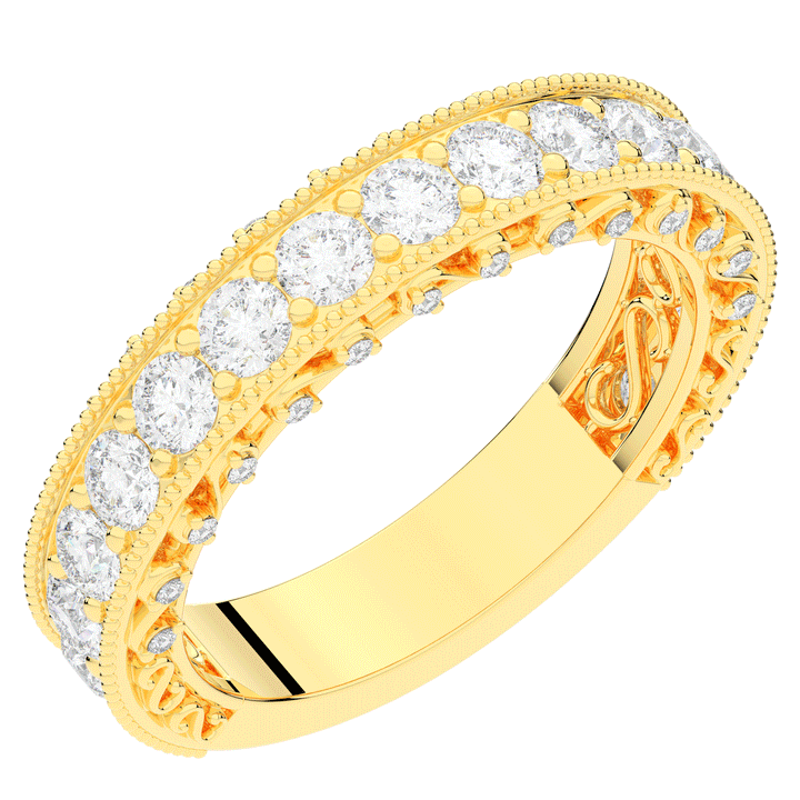 1.45CT.TW ROUND LAB DIAMOND WEDDING BAND