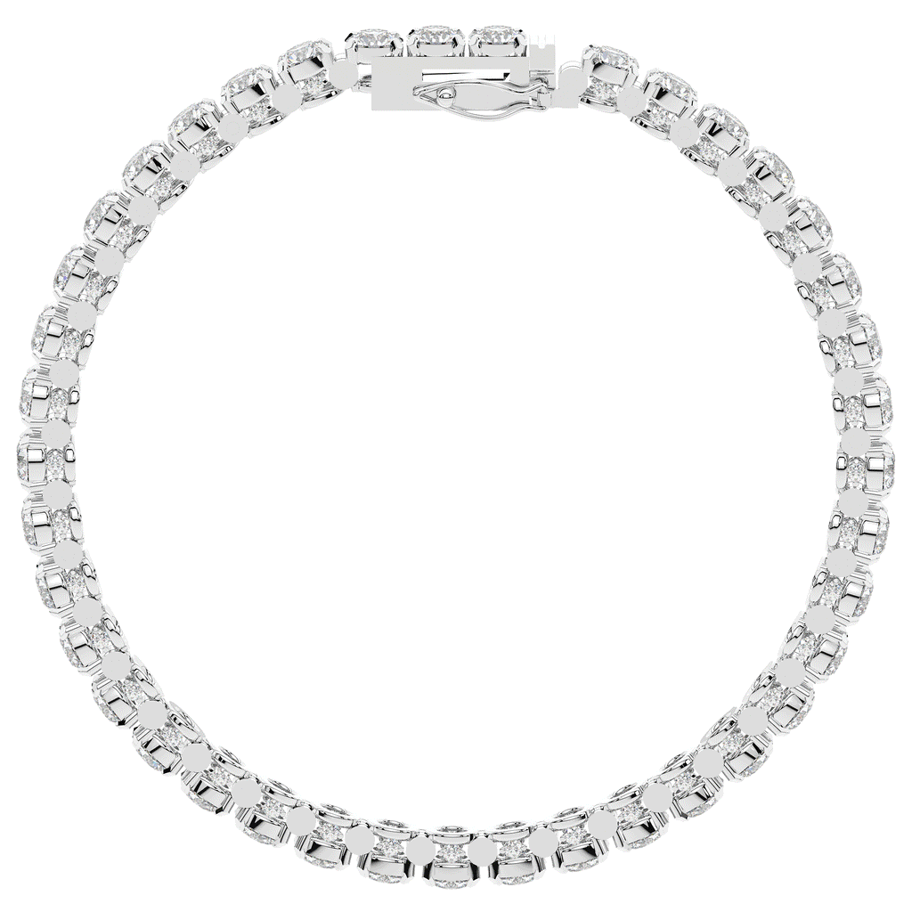 10.50CT.TW ROUND LAB DIAMOND TENNIS BRACELET - Nazarelle