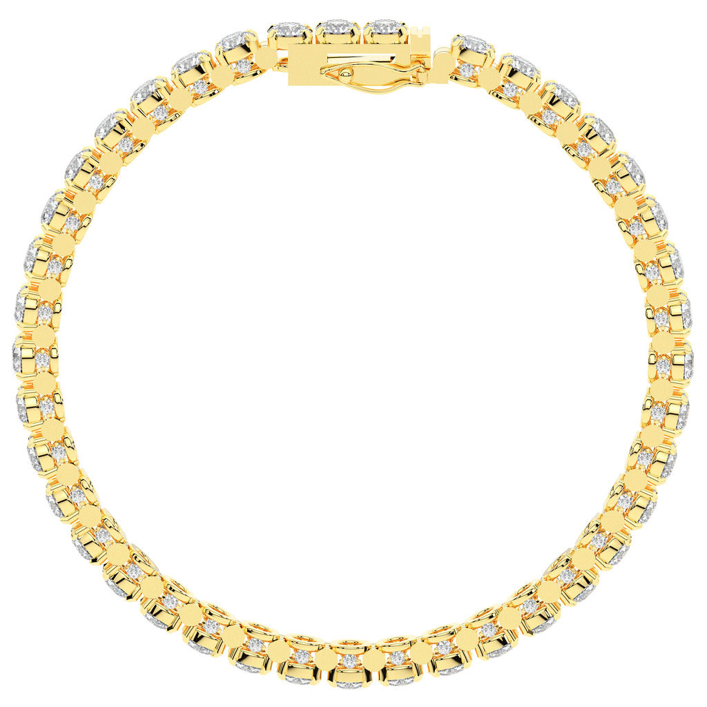 10.50CT.TW ROUND LAB DIAMOND TENNIS BRACELET - Nazarelle