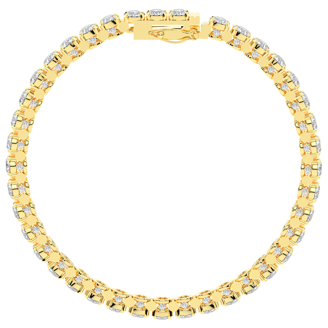 10.50CT.TW ROUND LAB DIAMOND TENNIS BRACELET - Nazarelle