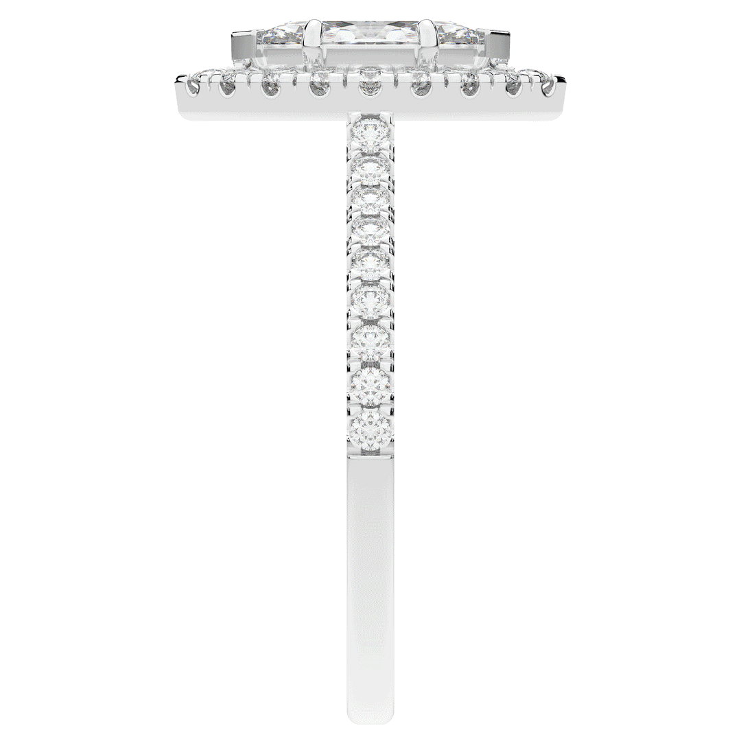 0.80CT.TW MARQUISE LAB DIAMOND HALO ENGAGEMENT RING