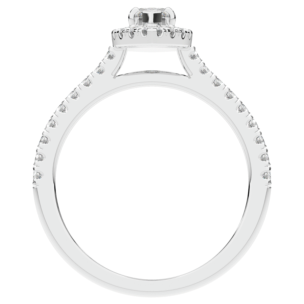 0.80CT.TW MARQUISE LAB DIAMOND HALO ENGAGEMENT RING