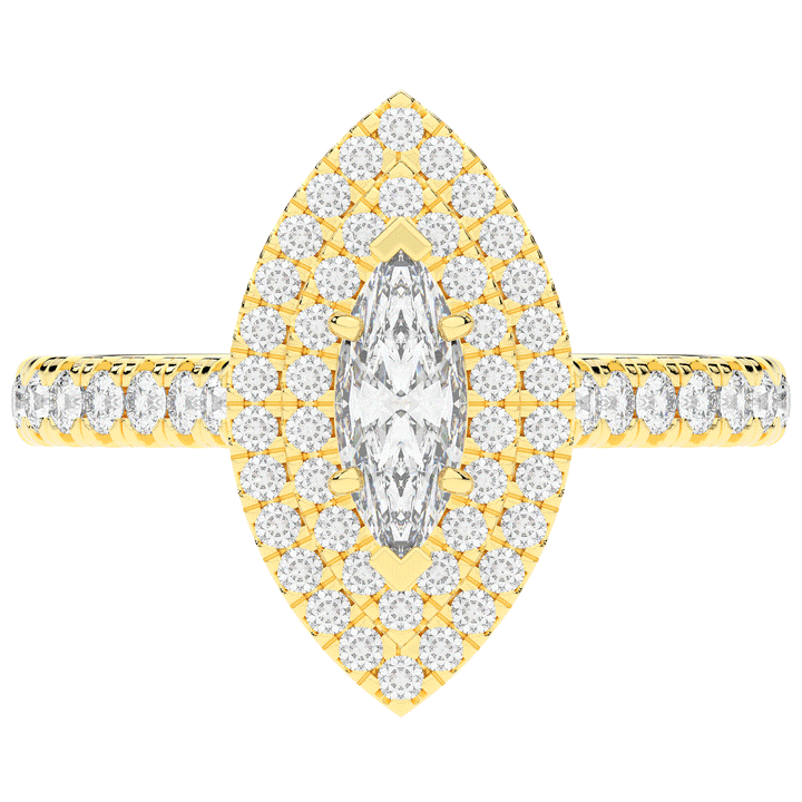 1.00CT.TW MARQUISE LAB DIAMOND HALO ENGAGEMENT RING