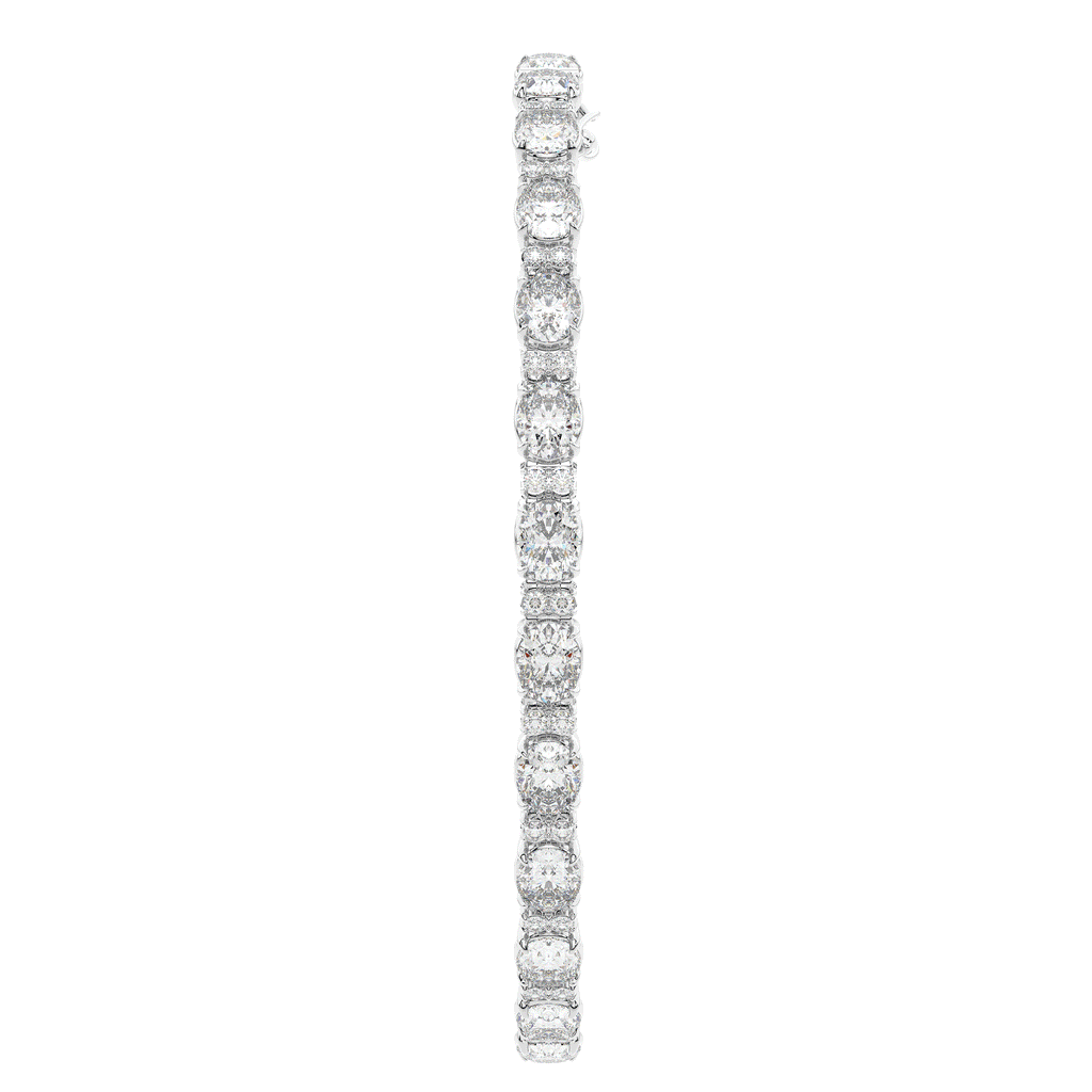 9.25CT.TW OVAL AND ROUND LAB DIAMOND TENNIS BRACELET - Nazarelle