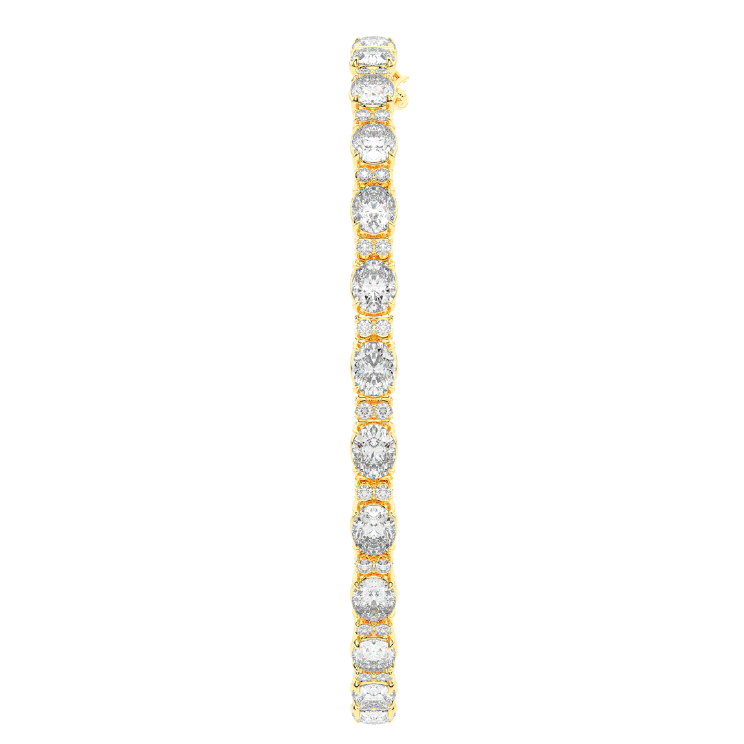 9.25CT.TW OVAL AND ROUND LAB DIAMOND TENNIS BRACELET - Nazarelle