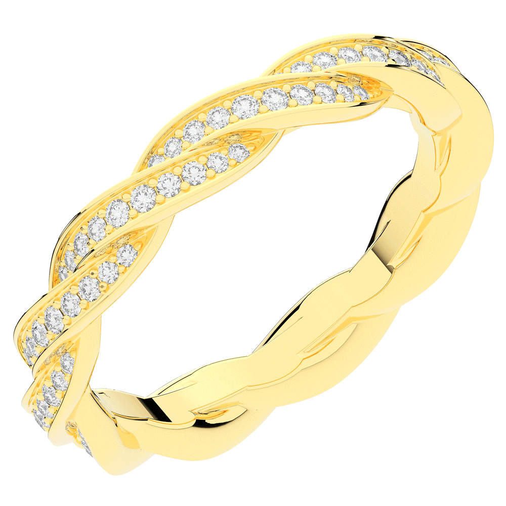 0.30CT.TW LAB DIAMOND TWIST ETERNITY WEDDING BAND - Nazarelle