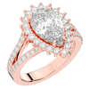 3.60CT.TW ROUND LAB DIAMOND ENGAGEMENT RING