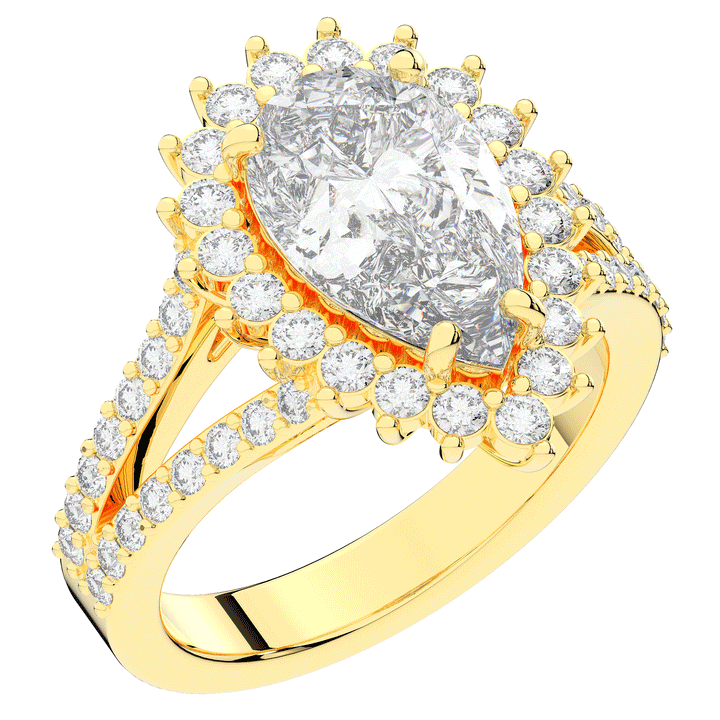 3.60CT.TW ROUND LAB DIAMOND ENGAGEMENT RING