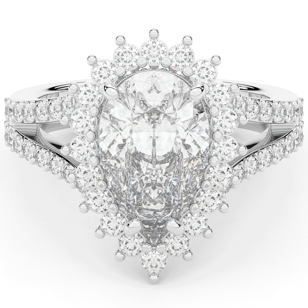 3.60CT.TW ROUND LAB DIAMOND ENGAGEMENT RING