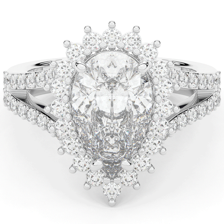 3.60CT.TW ROUND LAB DIAMOND ENGAGEMENT RING